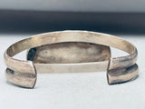 Rare Early Vintage Native American Navajo Morenci Turquoise Sterling Silver Bracelet-Nativo Arts