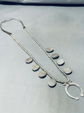 Al Toadacheena Vintage Native American Navajo Sterling Silver Squash Blossom Necklace-Nativo Arts