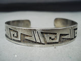 Terry Wadsworth Magnificent Vintage Native American Hopi Sterling Silver Bracelet-Nativo Arts