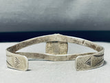 Superior Vintage Native American Navajo Cerrillos Turquoise Sterling Silver Bracelet-Nativo Arts