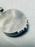 Signed Vintage Native American Navajo Damale Turquoise Sterling Silver Cross Pendant-Nativo Arts