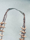 Beautiful Birds Vintage Santo Domingo Sterling Silver Heishi Necklace-Nativo Arts