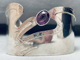 One Of Most Unique Vintage Amethyst Sterling Silver Bracelet-Nativo Arts