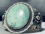 Larry Begay Carico Lake Turquoise Vintage Native American Navajo Sterling Silver Bracelet-Nativo Arts
