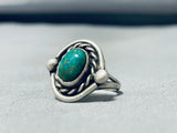 Elegant Vintage Native American Navajo Cerrillos Turquoise Sterling Silver Ring-Nativo Arts