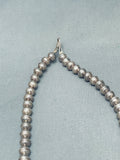 Gorgeous Vintage Native American Navajo Turquoise Sterling Silver Necklace Old-Nativo Arts