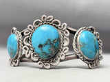 Rare Vintage Native American Navajo Morenci Turquoisde Sterling Silver Bracelet-Nativo Arts
