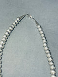 Jaws To The Floor Vintage Native American Navajo Turquoise Naja Sterling Silver Necklace-Nativo Arts