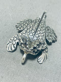 The Best Vintage Native American Navajo Toad Sterling Silver Pin Pendant-Nativo Arts