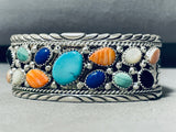 Bright And Happy Vintage Native American Navajo Turquoise Sterling Silver Bracelet-Nativo Arts