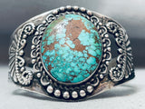 One Of The Best Ever Vintage Native American Navajo Spiderweb Turquoise Sterling Silver Bracelet-Nativo Arts
