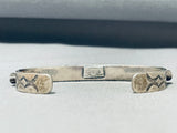 Signed Native American Navajo Amethyst Peridot Garnet Sterling Silver Bracelet-Nativo Arts
