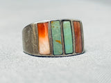 Tremendous Vintage Native American Navajo Royston Turquoise Sterling Silver Ring Signed-Nativo Arts