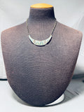 Delightful Jim Secatero Native American Navajo Synthetic Opal Sterling Silver Necklace-Nativo Arts