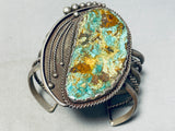 One Of The Craziest Vintage Native American Navajo Royston Turquoise Sterling Silver Bracelet-Nativo Arts