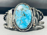 The Best Vintage Native American Navajo Easter Blue Turquoise Sterling Silver Bracelet-Nativo Arts