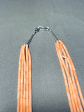 Gorgy!! Native American Navajo Pink Coral Sterling Silver Necklace!-Nativo Arts