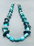 One Of Most Unique Vintage Native American Navajo Segmented Turquoise Sterling Silver Necklace-Nativo Arts