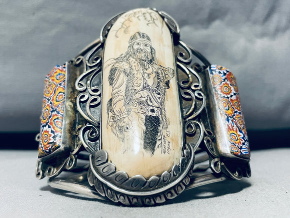 The Best Vintage Native American Navajo Hand Carved Sterling Silver Bracelet-Nativo Arts