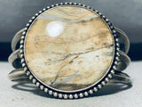 Map Agate Rare Vintage Native American Navajo Sterling Silver Bracelet Cuff Old-Nativo Arts
