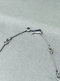One Of The Most Beautiful Vintage Native American Zuni Dangle Turquoise Sterling Silver Necklace-Nativo Arts