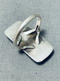 Awesome Vintage Native American Navajo 2 Morenci Turquoise Sterling Silver Large Ring-Nativo Arts