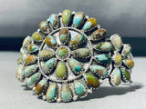 Fantastic Native American Zuni Turquoise Sterling Silver Cluster Bracelet-Nativo Arts