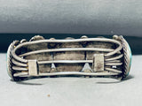 One Of The Best Vintage Native American Navajo Gilbert Turquoise Mine Sterling Silve Rbracelet-Nativo Arts