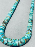 Impressive Vintage Santo Domingo Turquoise Sterling Silver Necklace-Nativo Arts