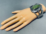 Important Early Damale Turquoise!! Vintage Native American Navajo Sterling Silver Bracelet-Nativo Arts