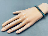Stunning Vintage Native American Navajo Blue Turquoise Sterling Silver Bracelet-Nativo Arts