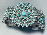 1920's/30's!!! Vintage Native American Navajo Opulent Turquoise Sterling Silver Bracelet-Nativo Arts