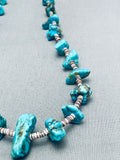 Authentic Vintage Native American Navajo Turquoise Sterling Silver Necklace-Nativo Arts