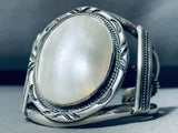One Of The Best Ever Vintage Native American Navajo Pearl Sterling Silver Bracelet-Nativo Arts
