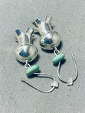 Tremendous Vintage Native American Navajo Royston Turquoise Sterling Silver Earrings-Nativo Arts