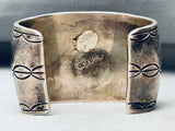 One Of The Coolest Ever Vintage Native American Navajo Bird Inlay Sterling Silver Bracelet-Nativo Arts