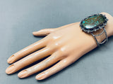 Towering Vintage Native American Navajo Royston Turquoise Sterling Silver Bracelet-Nativo Arts