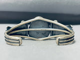 Native American Important Vintage Leo Martinez Turquoise Sterling Silver Repoused Bracelet-Nativo Arts