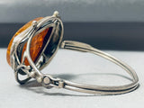 Ancient Tree Sap Chunky Vintage Native American Navajo Sterling Silver Bracelet-Nativo Arts