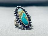 Exquisite Vintage Native American Navajo Royston Turquoise Sterling Silver Ring-Nativo Arts