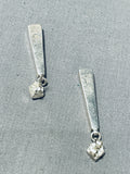 Marie Thompson Native American Navajo Turquoise Spiny Oyster Gaspeite Sterling Silver Earrings-Nativo Arts