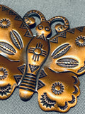 Marvelous Vintage Native American Navajo Copper Butterfly Pin-Nativo Arts