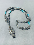 Jaw To The Floor Vintage Southwest Sterling Silver Turquoise Necklace-Nativo Arts