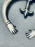Open Arms Vintage Native American Navajo Wil Begay Sterling Silver Pendant-Nativo Arts