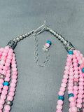 Dropdead Gorgeous Pink Native American Navajo Sterling Silver Necklace-Nativo Arts