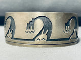 Coolest Wave Vintage Native American Navajo Sterling Silver Bracelet Cuff-Nativo Arts