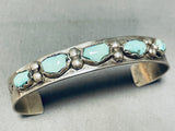Amazing Vintage Native American Zuni Royston Turquoise Sterling Silver Bracelet Signed-Nativo Arts