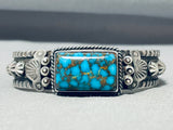 Vick Hicks Very Rare Turquoise Native American Navajo Sterling Silver Bracelet-Nativo Arts