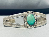 Superior Vintage Native American Navajo Cerrillos Turquoise Sterling Silver Bracelet-Nativo Arts