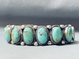 Astounding 84 Grams Vintage Native American Navajo Royston Turquoise Sterling Silver Bracelet-Nativo Arts